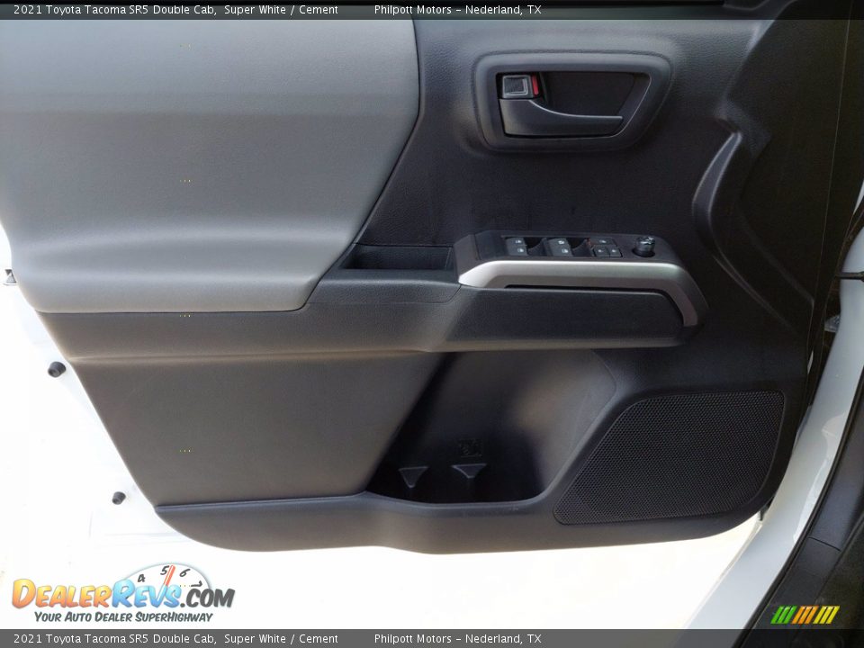2021 Toyota Tacoma SR5 Double Cab Super White / Cement Photo #13