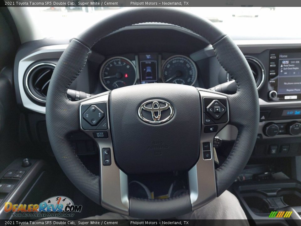 2021 Toyota Tacoma SR5 Double Cab Super White / Cement Photo #15