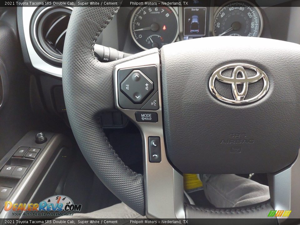 2021 Toyota Tacoma SR5 Double Cab Super White / Cement Photo #16