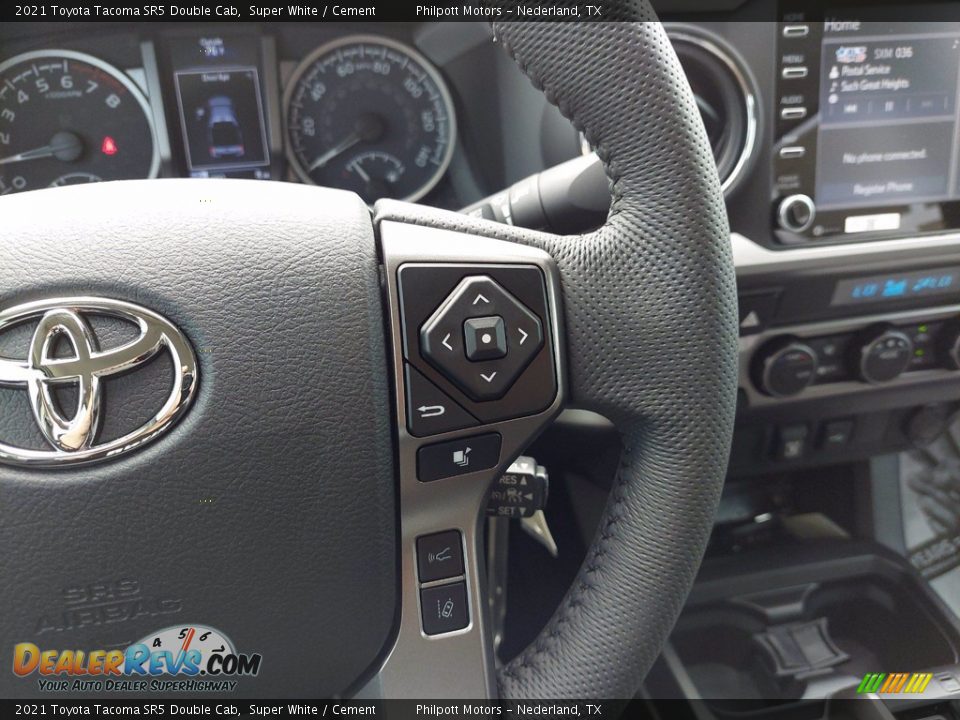 2021 Toyota Tacoma SR5 Double Cab Super White / Cement Photo #17