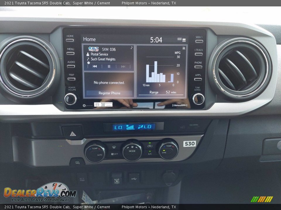 2021 Toyota Tacoma SR5 Double Cab Super White / Cement Photo #18