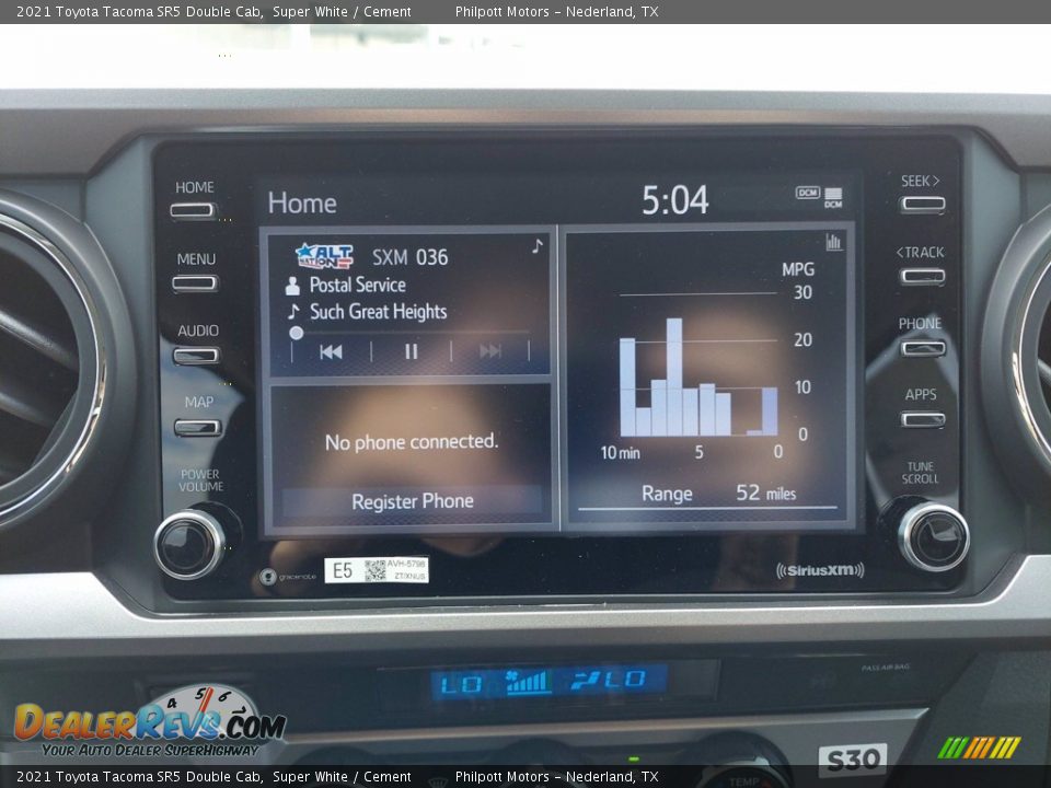 2021 Toyota Tacoma SR5 Double Cab Super White / Cement Photo #19