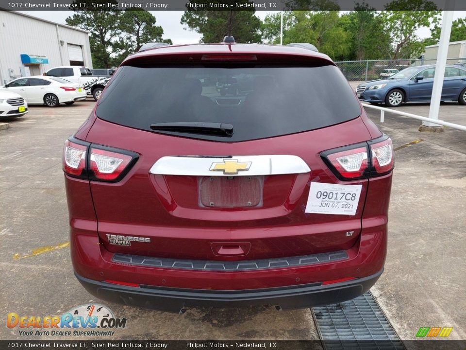 2017 Chevrolet Traverse LT Siren Red Tintcoat / Ebony Photo #6