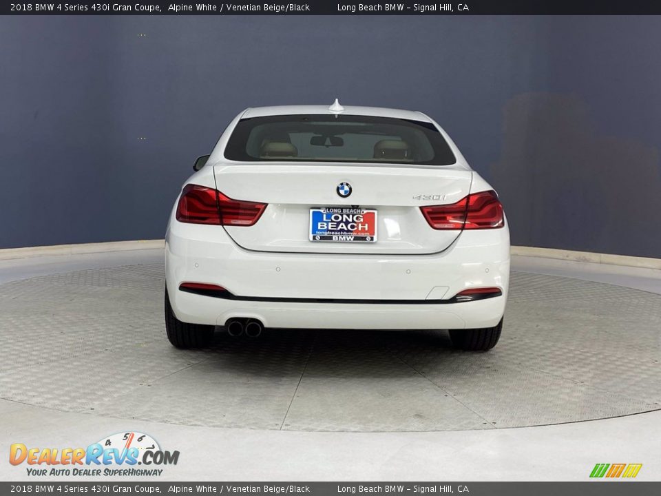 2018 BMW 4 Series 430i Gran Coupe Alpine White / Venetian Beige/Black Photo #4