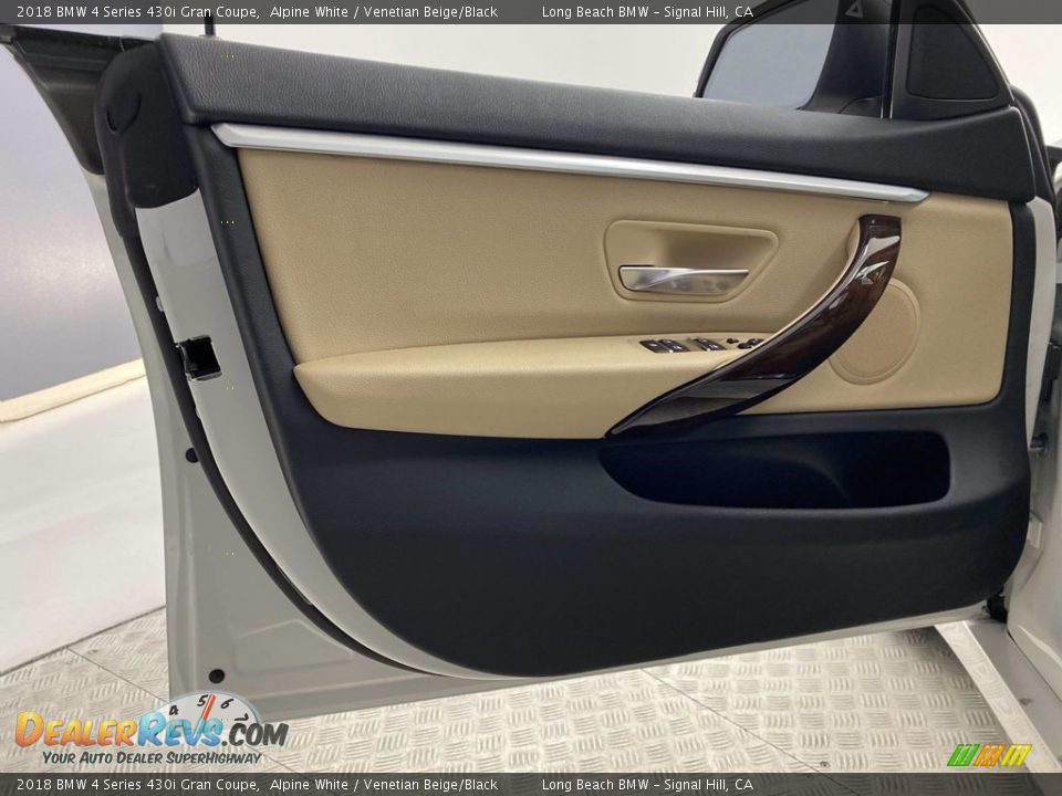 2018 BMW 4 Series 430i Gran Coupe Alpine White / Venetian Beige/Black Photo #13