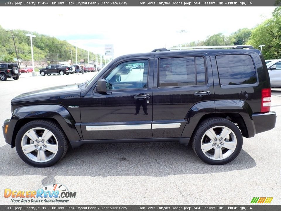 2012 Jeep Liberty Jet 4x4 Brilliant Black Crystal Pearl / Dark Slate Gray Photo #2