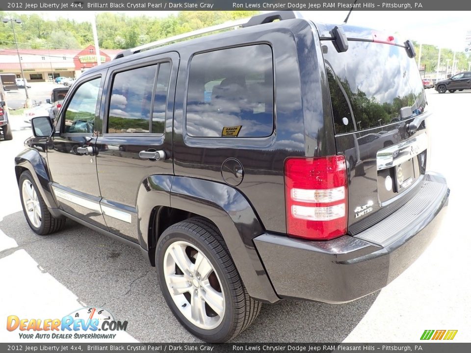 2012 Jeep Liberty Jet 4x4 Brilliant Black Crystal Pearl / Dark Slate Gray Photo #3