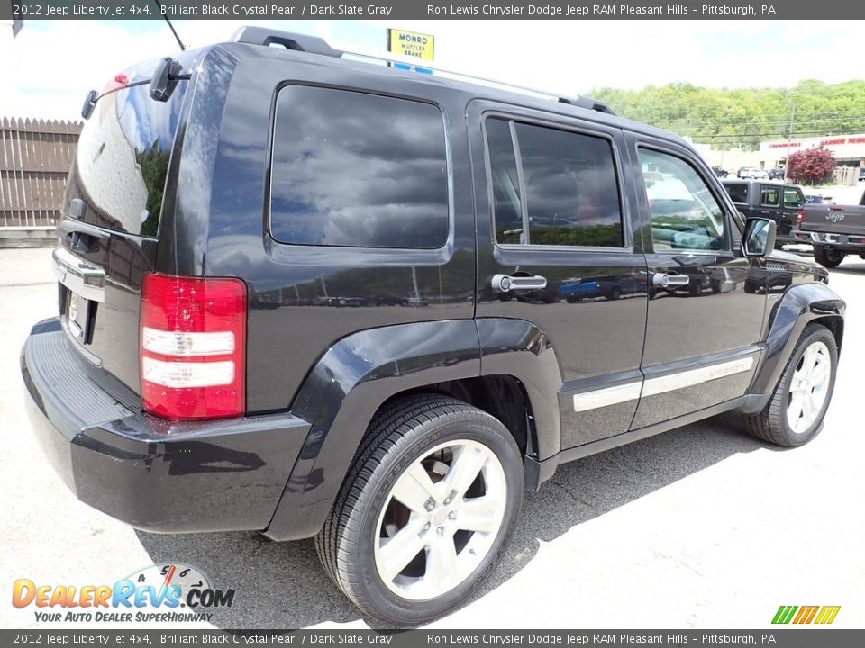 2012 Jeep Liberty Jet 4x4 Brilliant Black Crystal Pearl / Dark Slate Gray Photo #6