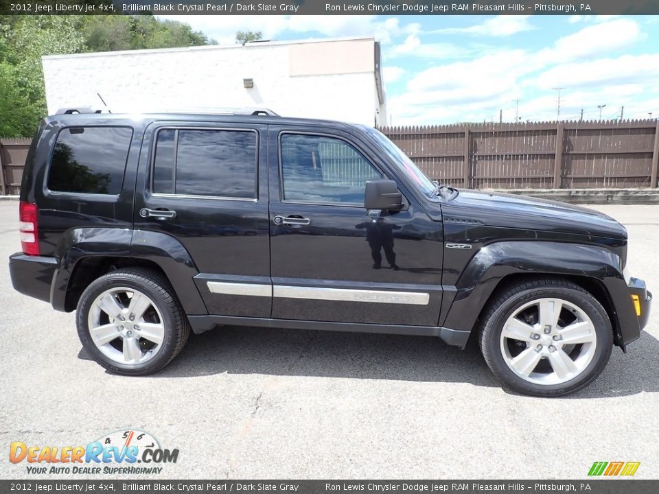 2012 Jeep Liberty Jet 4x4 Brilliant Black Crystal Pearl / Dark Slate Gray Photo #7