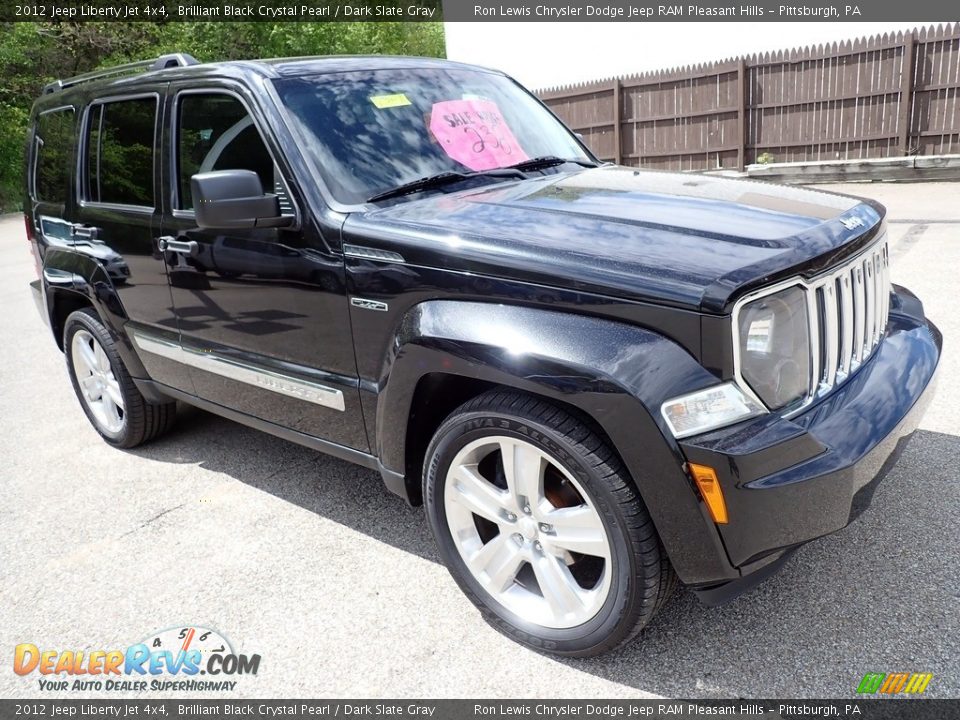 2012 Jeep Liberty Jet 4x4 Brilliant Black Crystal Pearl / Dark Slate Gray Photo #8