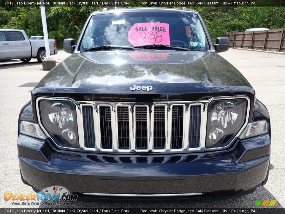 2012 Jeep Liberty Jet 4x4 Brilliant Black Crystal Pearl / Dark Slate Gray Photo #9