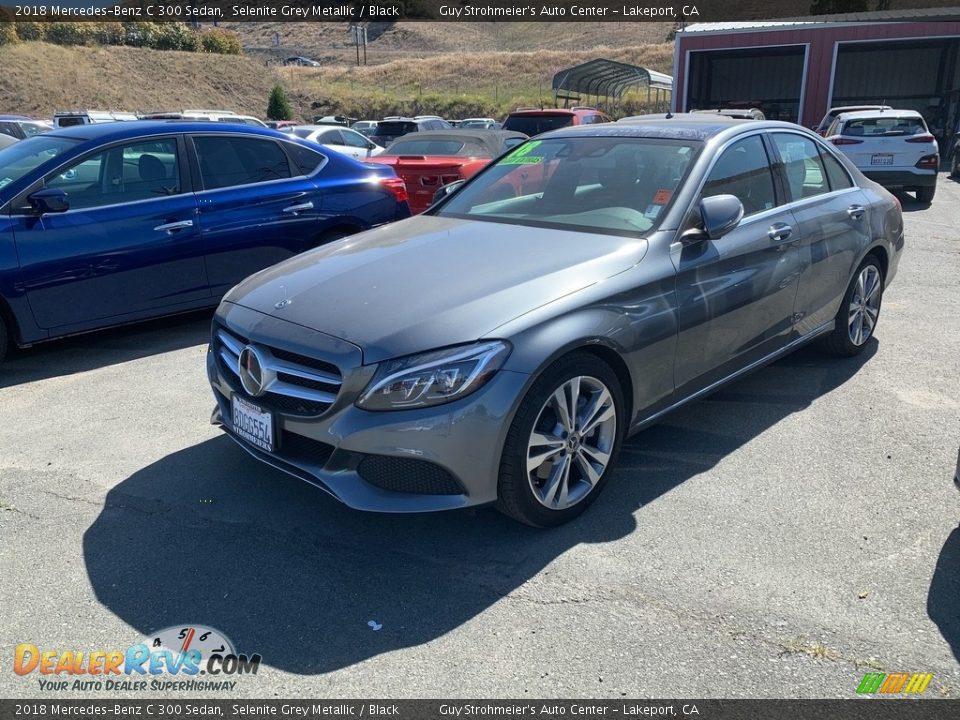 2018 Mercedes-Benz C 300 Sedan Selenite Grey Metallic / Black Photo #2
