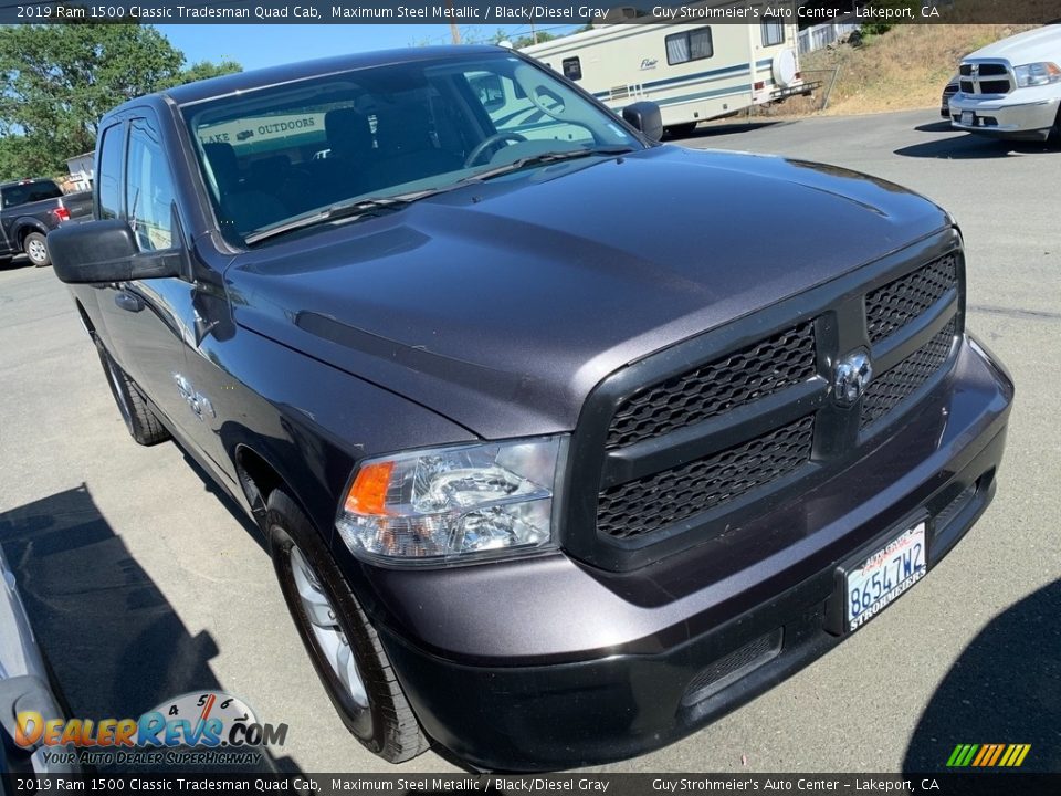 2019 Ram 1500 Classic Tradesman Quad Cab Maximum Steel Metallic / Black/Diesel Gray Photo #1