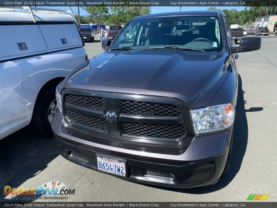 2019 Ram 1500 Classic Tradesman Quad Cab Maximum Steel Metallic / Black/Diesel Gray Photo #2