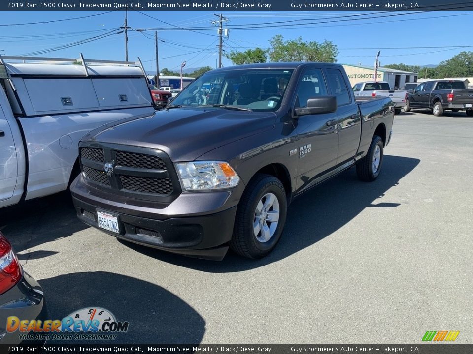 2019 Ram 1500 Classic Tradesman Quad Cab Maximum Steel Metallic / Black/Diesel Gray Photo #3