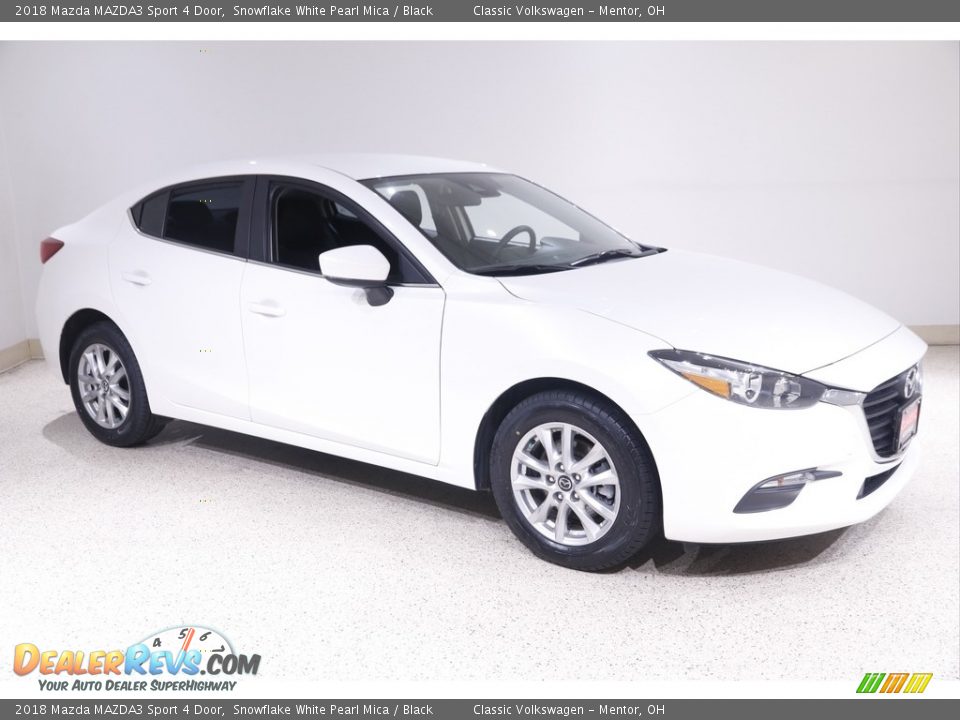 2018 Mazda MAZDA3 Sport 4 Door Snowflake White Pearl Mica / Black Photo #1