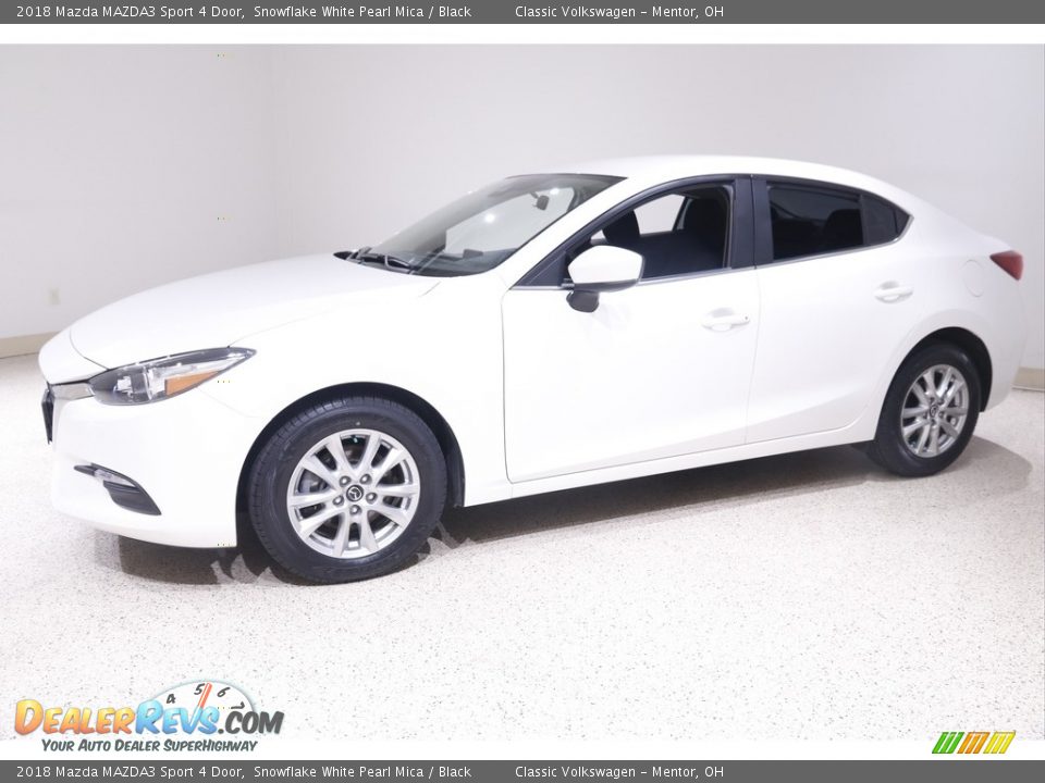 2018 Mazda MAZDA3 Sport 4 Door Snowflake White Pearl Mica / Black Photo #3