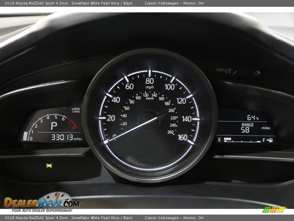 2018 Mazda MAZDA3 Sport 4 Door Snowflake White Pearl Mica / Black Photo #8