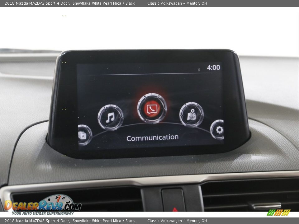 2018 Mazda MAZDA3 Sport 4 Door Snowflake White Pearl Mica / Black Photo #10