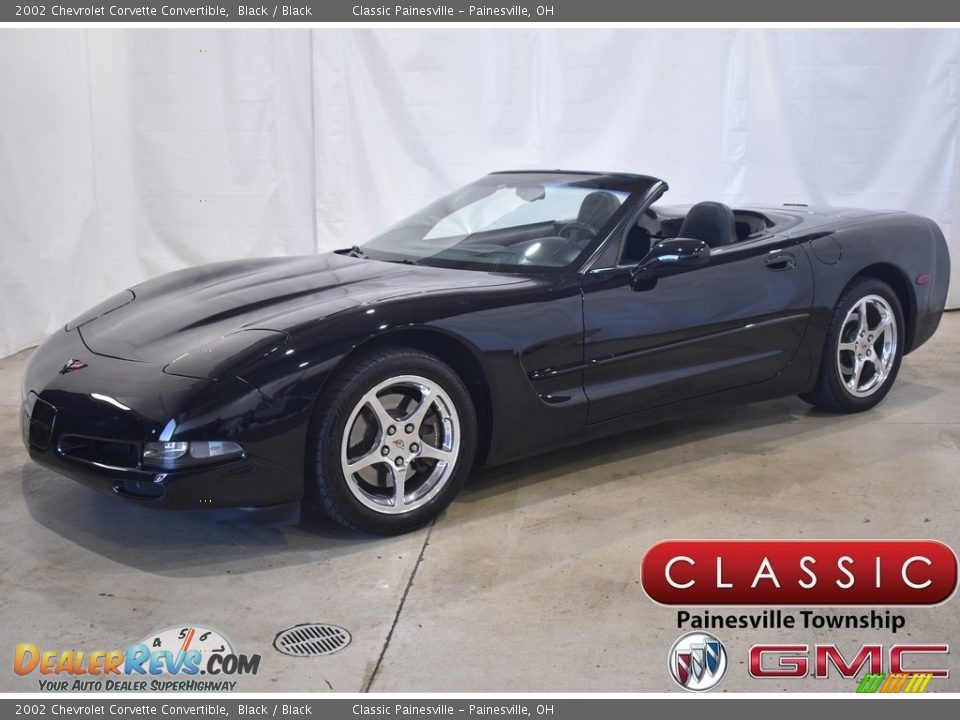 2002 Chevrolet Corvette Convertible Black / Black Photo #1