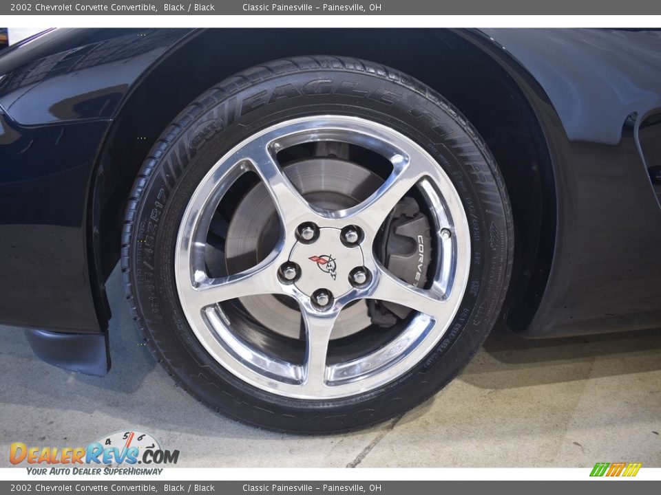 2002 Chevrolet Corvette Convertible Black / Black Photo #9