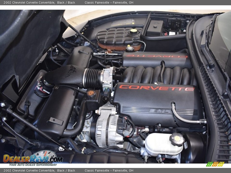 2002 Chevrolet Corvette Convertible Black / Black Photo #11