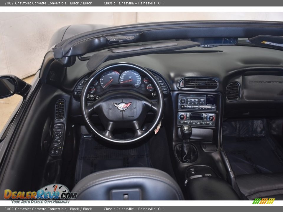 2002 Chevrolet Corvette Convertible Black / Black Photo #17