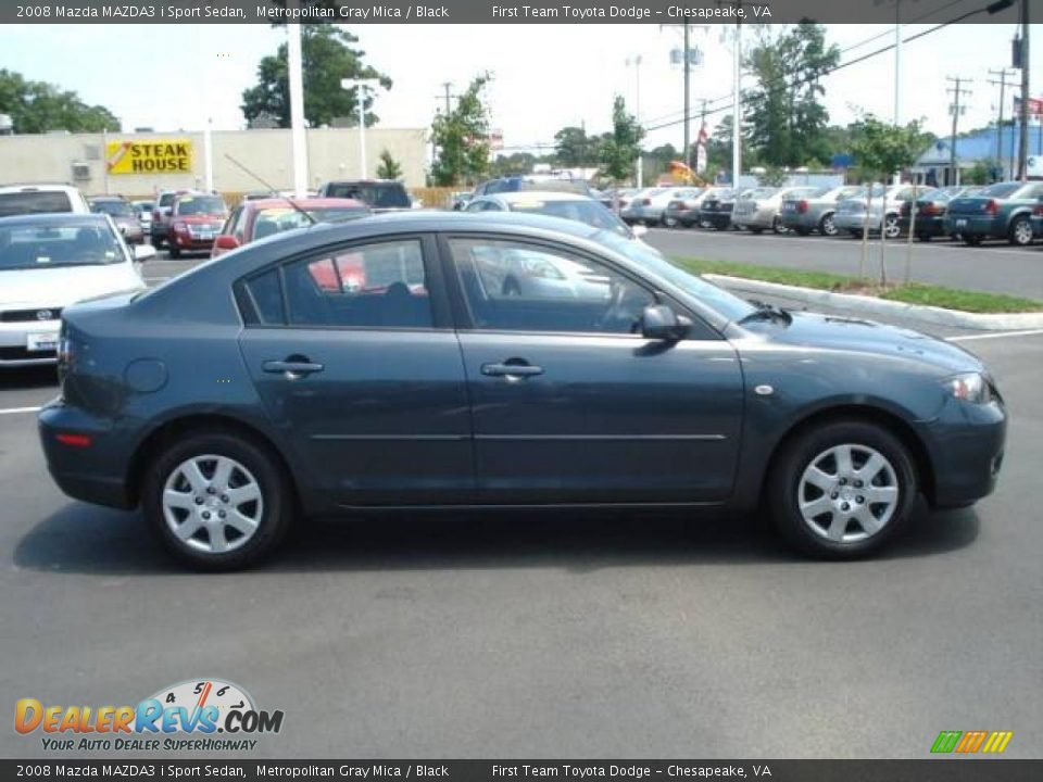 2008 Mazda MAZDA3 i Sport Sedan Metropolitan Gray Mica / Black Photo #6