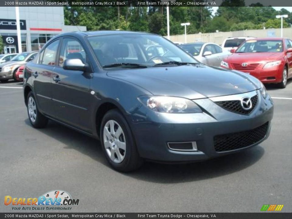 2008 Mazda MAZDA3 i Sport Sedan Metropolitan Gray Mica / Black Photo #7