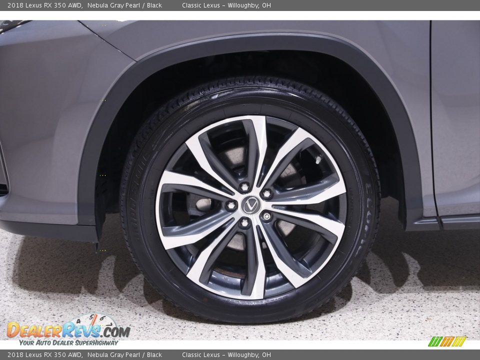 2018 Lexus RX 350 AWD Nebula Gray Pearl / Black Photo #22