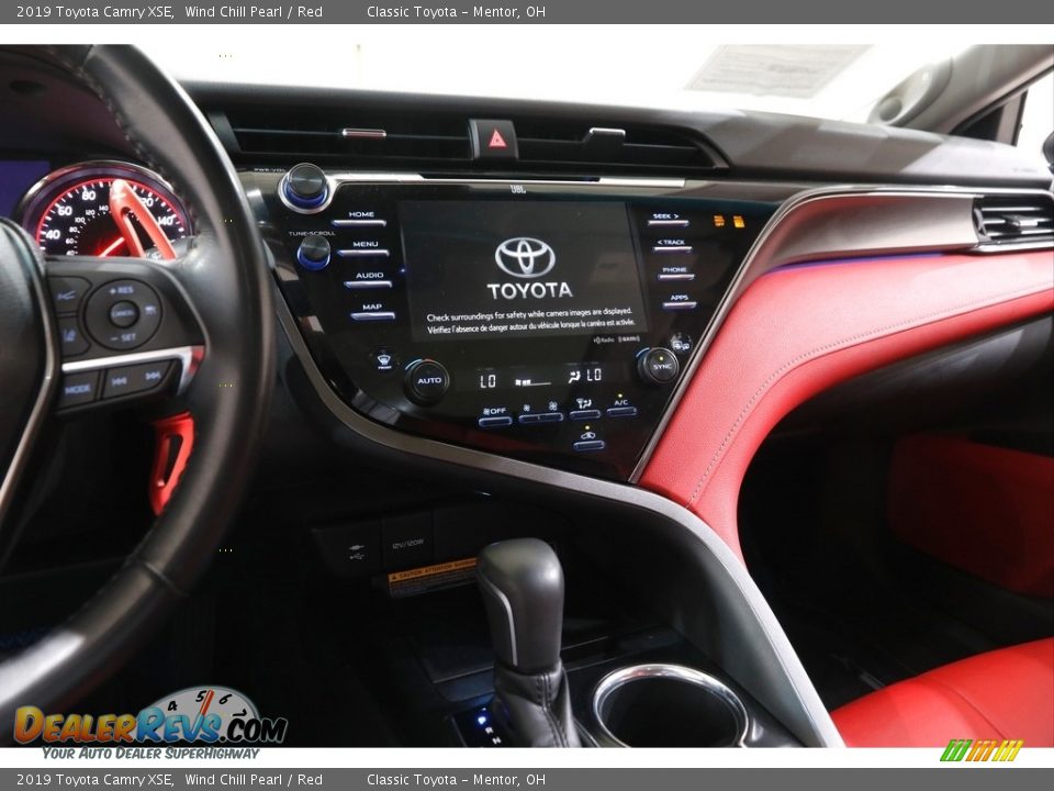 2019 Toyota Camry XSE Wind Chill Pearl / Red Photo #9