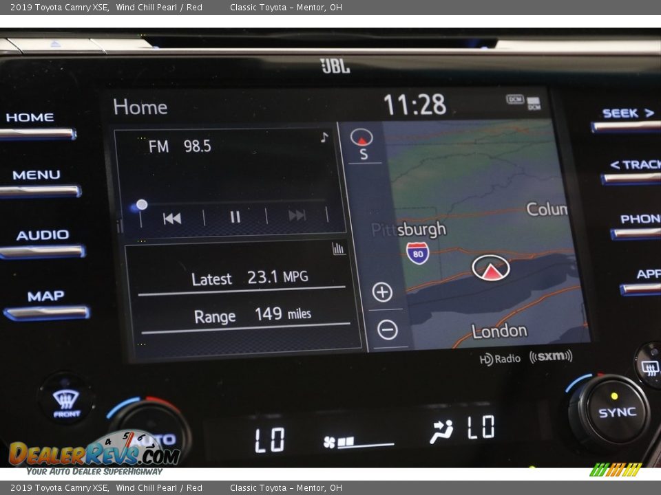 2019 Toyota Camry XSE Wind Chill Pearl / Red Photo #10