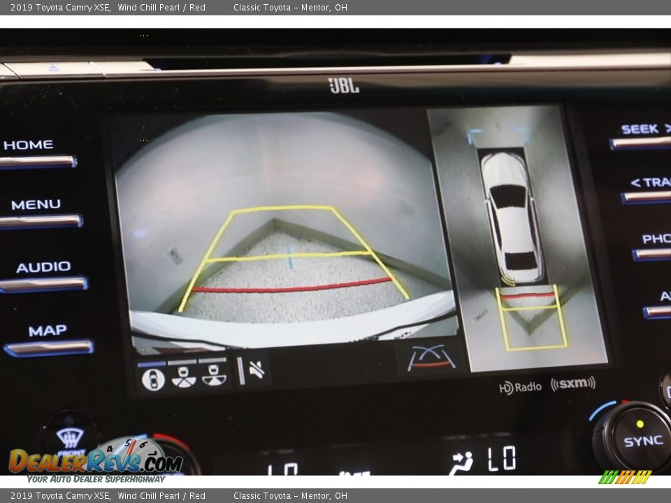 2019 Toyota Camry XSE Wind Chill Pearl / Red Photo #12