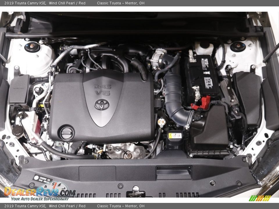 2019 Toyota Camry XSE Wind Chill Pearl / Red Photo #20