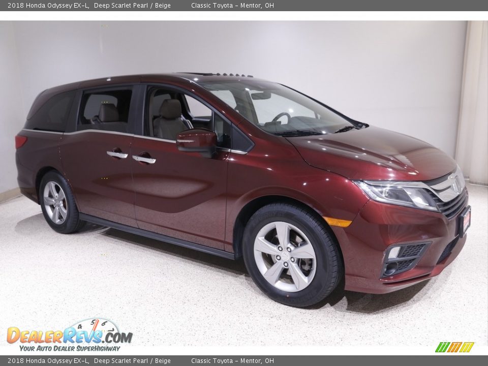 2018 Honda Odyssey EX-L Deep Scarlet Pearl / Beige Photo #1