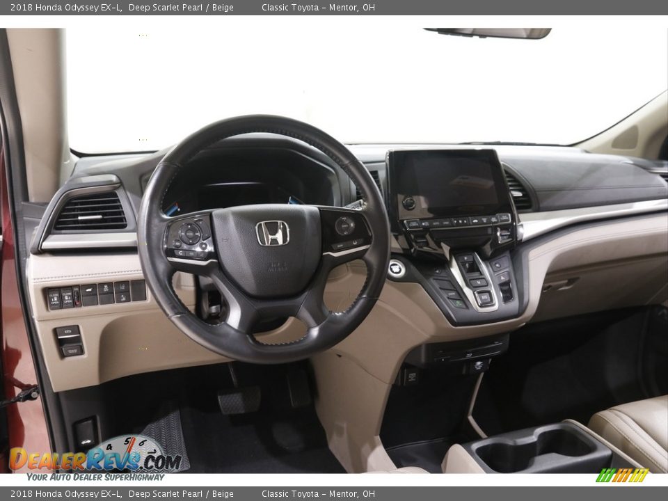 2018 Honda Odyssey EX-L Deep Scarlet Pearl / Beige Photo #6