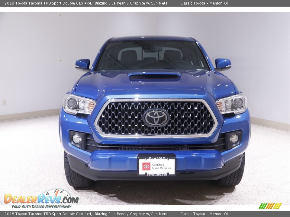 2018 Toyota Tacoma TRD Sport Double Cab 4x4 Blazing Blue Pearl / Graphite w/Gun Metal Photo #2