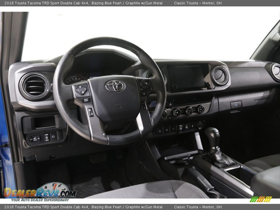 2018 Toyota Tacoma TRD Sport Double Cab 4x4 Blazing Blue Pearl / Graphite w/Gun Metal Photo #6