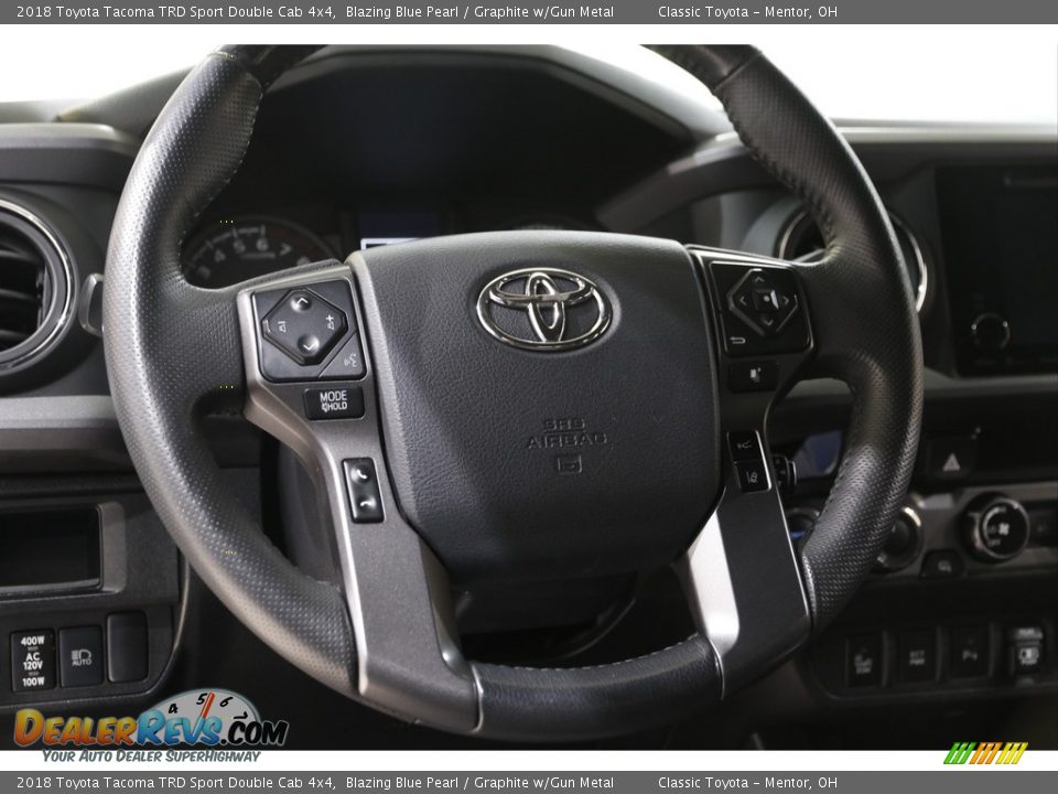 2018 Toyota Tacoma TRD Sport Double Cab 4x4 Blazing Blue Pearl / Graphite w/Gun Metal Photo #7