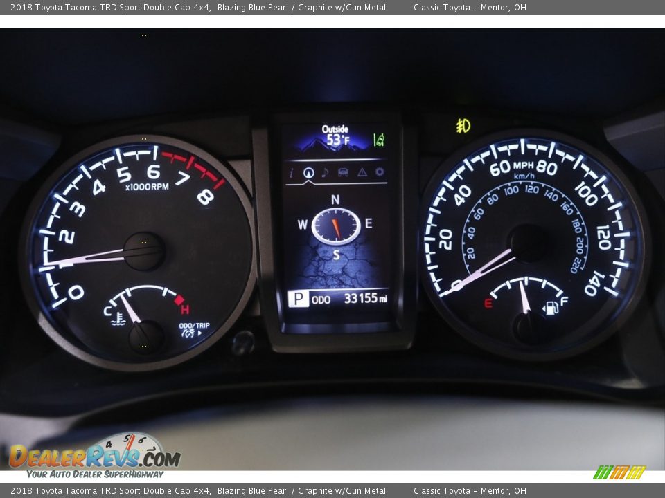 2018 Toyota Tacoma TRD Sport Double Cab 4x4 Blazing Blue Pearl / Graphite w/Gun Metal Photo #8