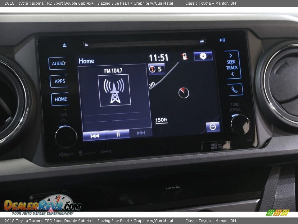2018 Toyota Tacoma TRD Sport Double Cab 4x4 Blazing Blue Pearl / Graphite w/Gun Metal Photo #10