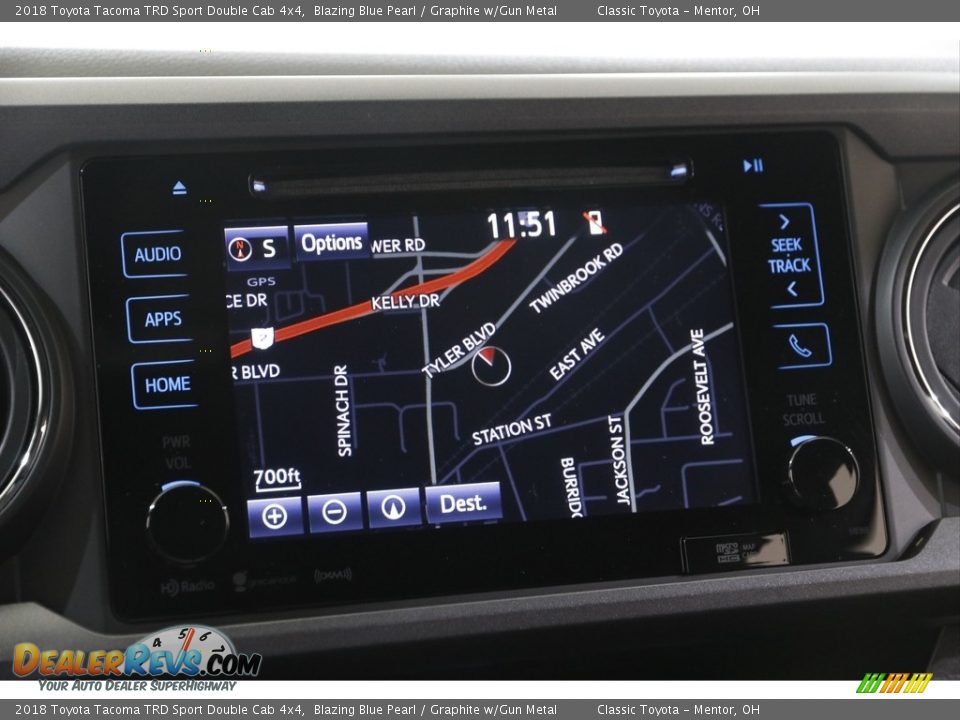 2018 Toyota Tacoma TRD Sport Double Cab 4x4 Blazing Blue Pearl / Graphite w/Gun Metal Photo #11