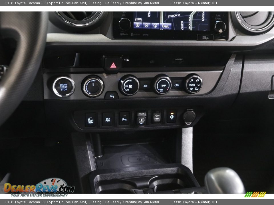2018 Toyota Tacoma TRD Sport Double Cab 4x4 Blazing Blue Pearl / Graphite w/Gun Metal Photo #12
