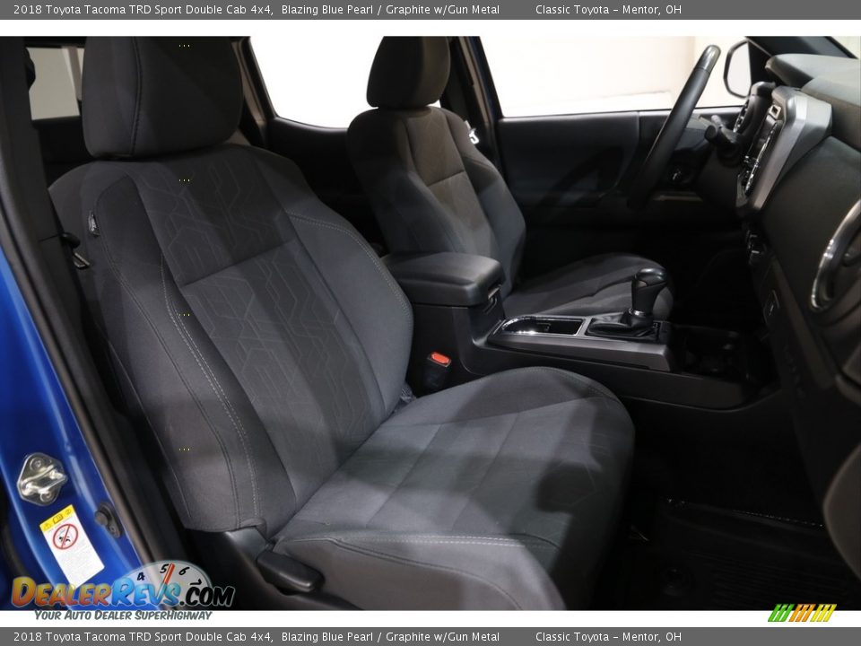 2018 Toyota Tacoma TRD Sport Double Cab 4x4 Blazing Blue Pearl / Graphite w/Gun Metal Photo #14