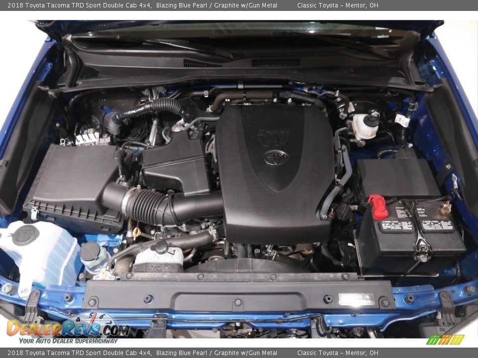2018 Toyota Tacoma TRD Sport Double Cab 4x4 Blazing Blue Pearl / Graphite w/Gun Metal Photo #18
