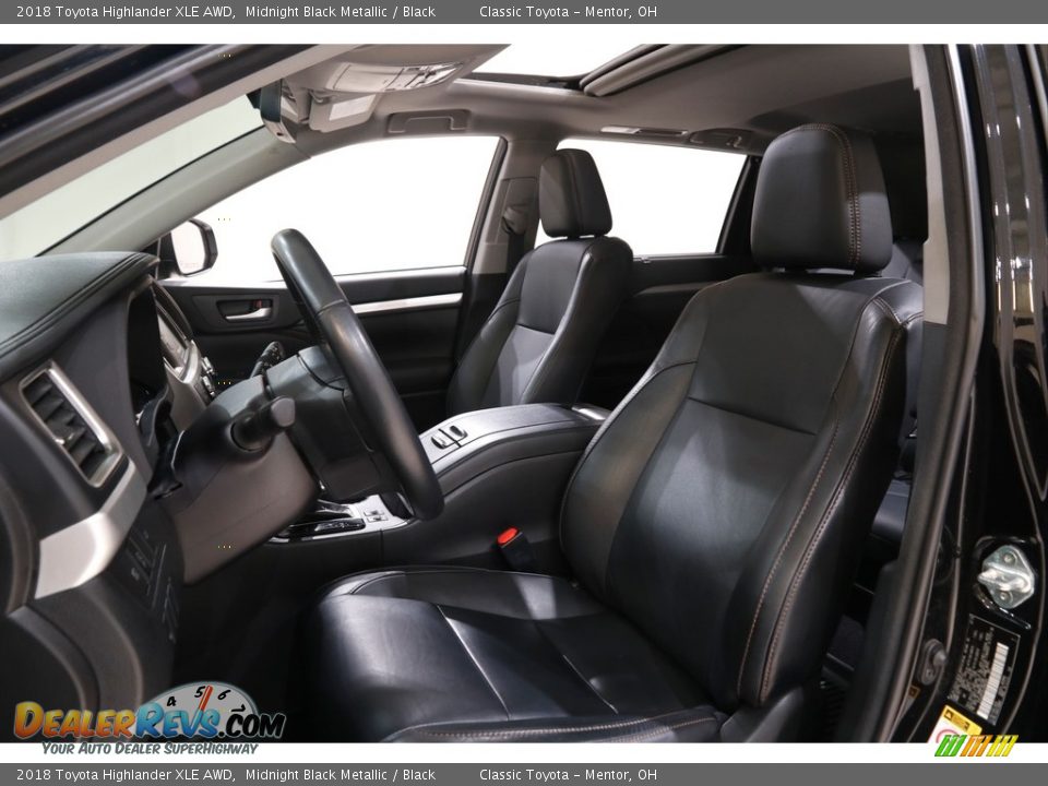 2018 Toyota Highlander XLE AWD Midnight Black Metallic / Black Photo #5