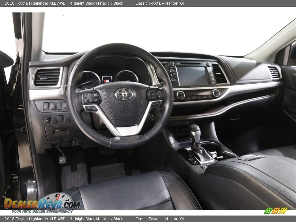 2018 Toyota Highlander XLE AWD Midnight Black Metallic / Black Photo #6