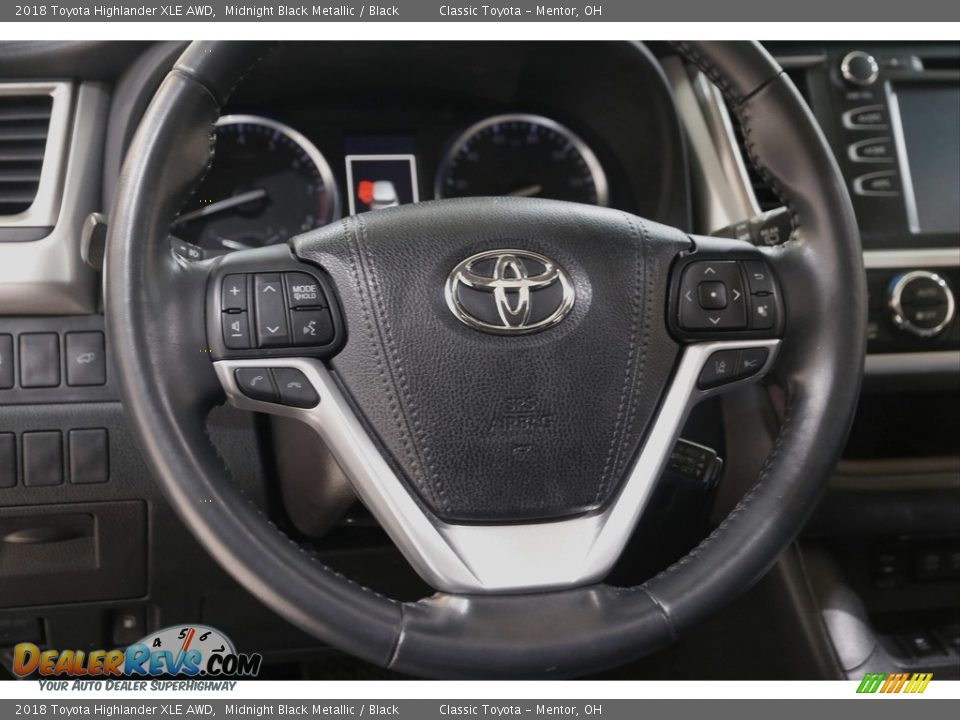 2018 Toyota Highlander XLE AWD Midnight Black Metallic / Black Photo #7