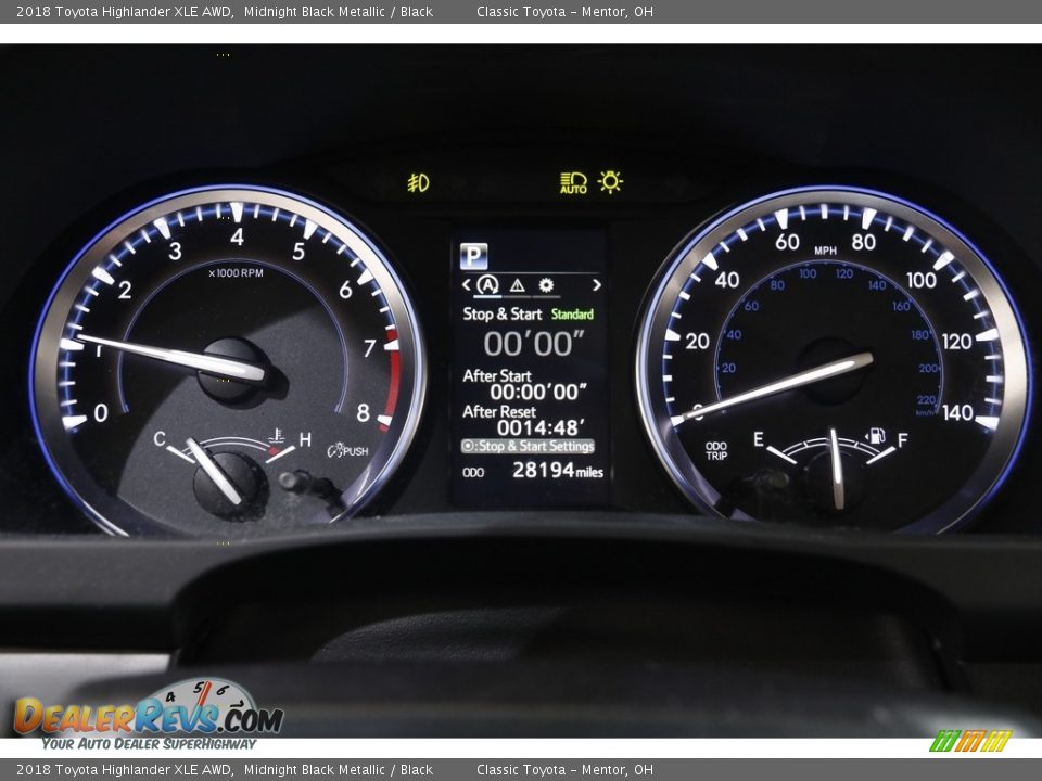 2018 Toyota Highlander XLE AWD Midnight Black Metallic / Black Photo #8