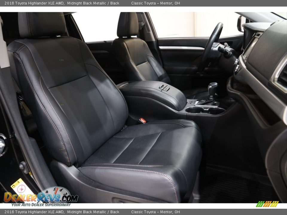 2018 Toyota Highlander XLE AWD Midnight Black Metallic / Black Photo #14